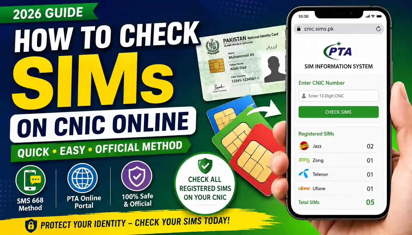 How to Check SIMs on CNIC Online